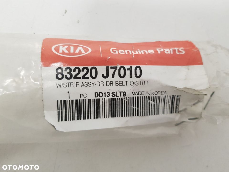 KIA CEED 3 III NOWA LISTWA ZGARNIAJĄCA DRZWI PRAWY TYŁ PRAWA TYLNA CHROM 83220-J7010 - 3