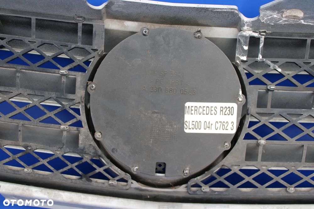 Oryginalny grill atrapa chłodnicy stan BDB OE Mercedes SL R230 W230 A2308800583 01-06r - 14