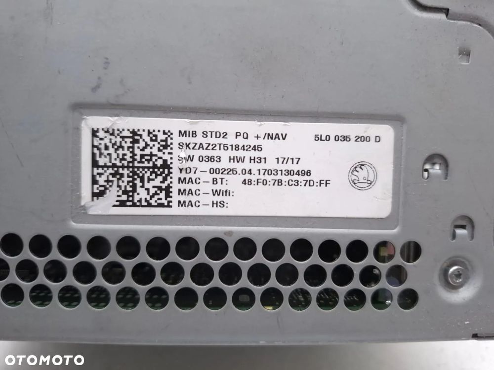 Radio Skoda Yeti 5L 5L0035200D - 9