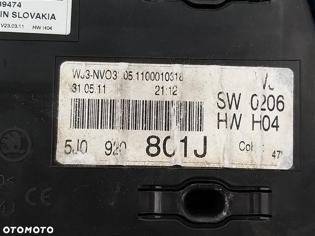 Licznik Skoda Fabia II 1.6TDI 2010–2014 LIFT JOHNSON CONTROLS 5J0920801J - 3