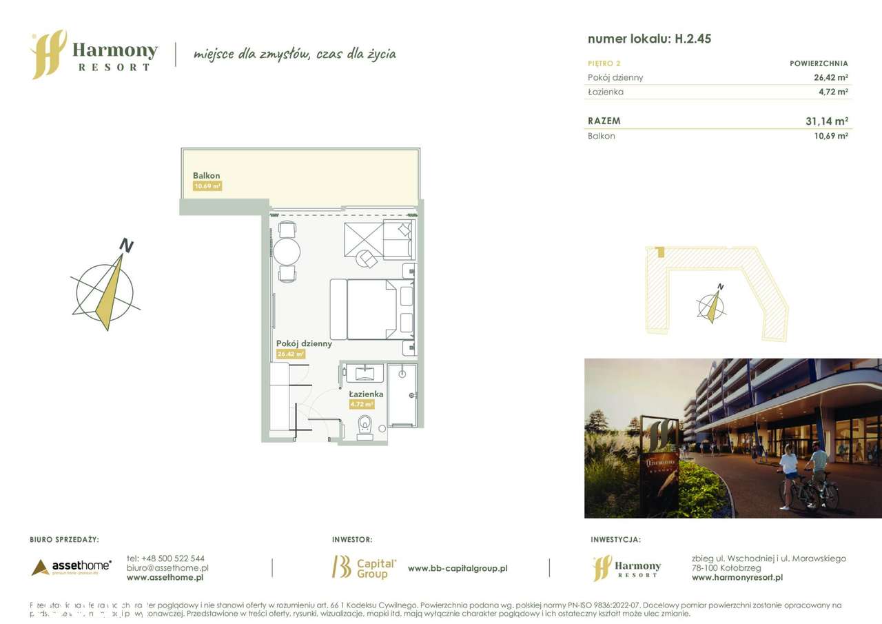 Harmony Resort | apartament 1-pok. | H.2.45
