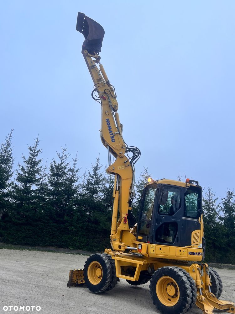 Komatsu Koparka kołowa KOMATU PW98MR-8 10ton 4x4x4 ośki skrętne Ramię 3x łamane BEZ DPF i ADBLUE 4 cyl dodatkowe wyjścia hydr Pług Podpory  2012 szybka zwinna Prosto z importu 1 właściciel Cat TEREX Liebherr Wacker Pw 98 Mr 8 11 - 31