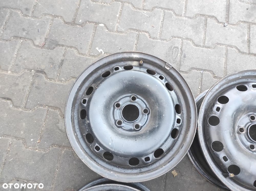 FELGI STALOWE STALÓWKI KOŁA 5X100 R15 CALI ET 43 6J KOMPLET 6Q0601027M VW GOLF 4 BORA SEAT LEON 1 TOLEDO 2 4 IBIZA 3 4  SKODA FABIA 1 2 3 ROOMSTER PRAKTIK AUDI A1 A2 A3 8L WYSYŁKA !!!!! - 5