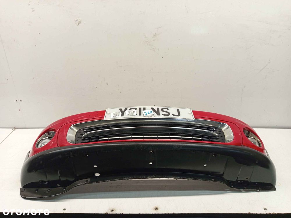 + ZDERZAK PRZÓD PRZEDNI DO MINI COOPER ONE CHILI RED CZERWONY HALOGENY - 1