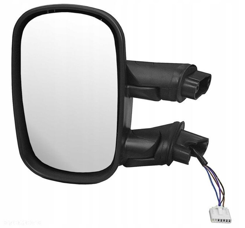 lusterko fiat doblo 01-10 lewe czarne ogrzewane elektryczne - 1