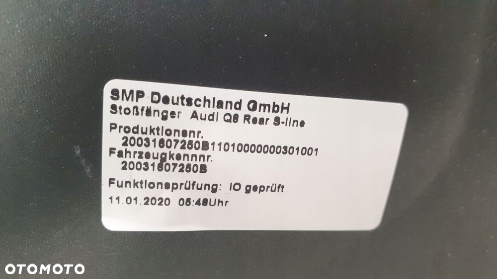 audi q8 4m8 s-line zderzak tył tylny - 9