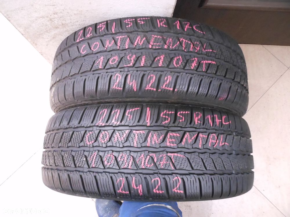opony 225/55r17c continental van contact winter 7mm zima para - 1