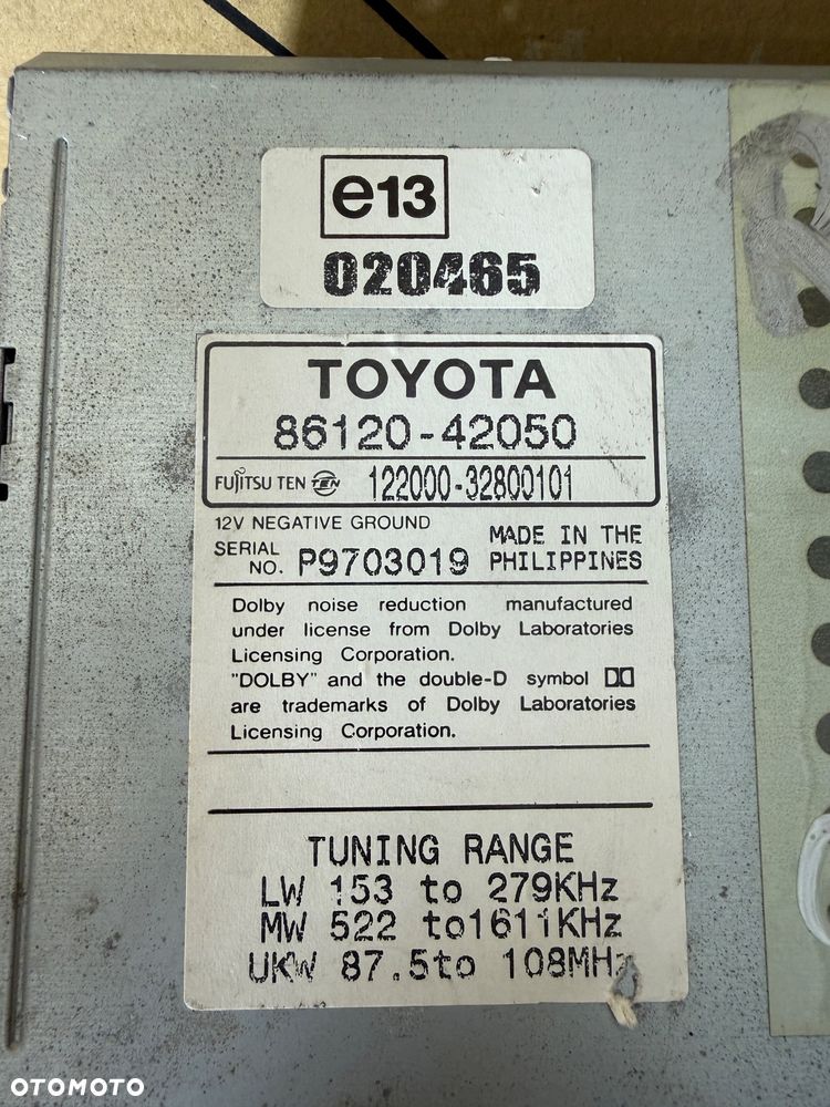 Radio kaseta Toyota Rav-4, Avensis Verso, Previa 00-05r. Nr. 86120-42050. - 2