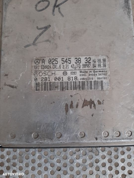 Calculator Motor ECU Mercedes C Class W203 2.2 Cdi Euro 3 Cod A0255453832 - 3