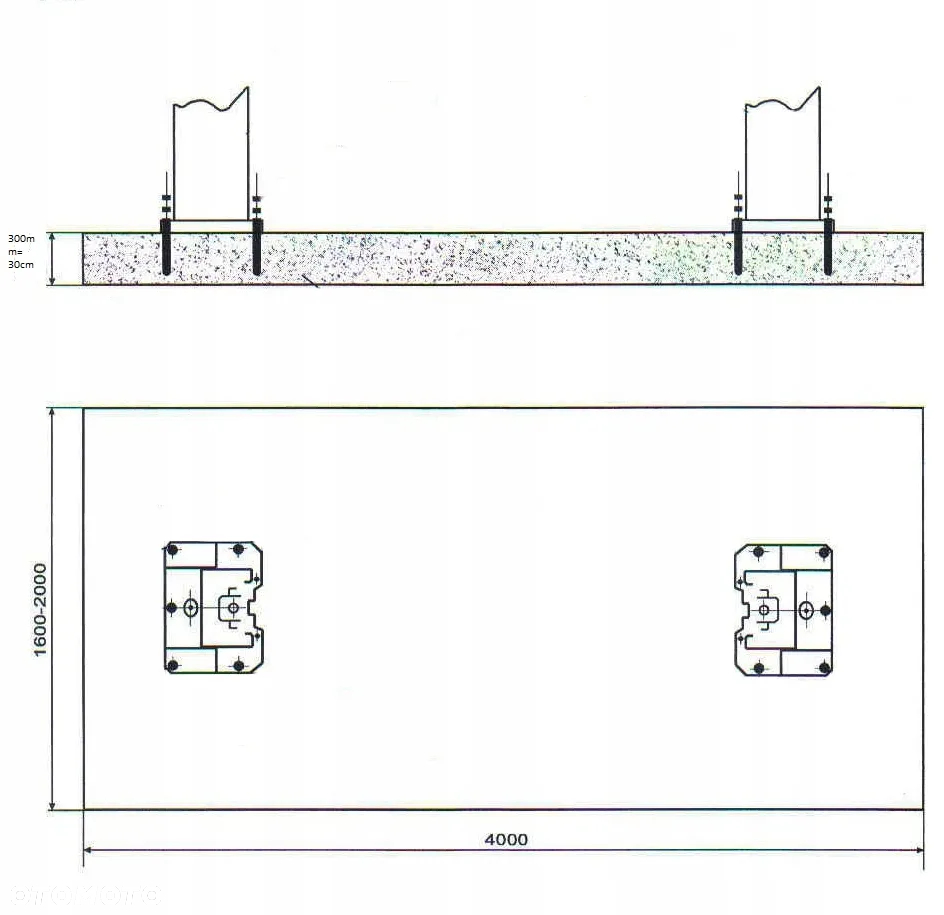 Podnośnik dwukolumnowy samochodowy łączony PODWYŻSZANY automat 4T 4,9M - 7