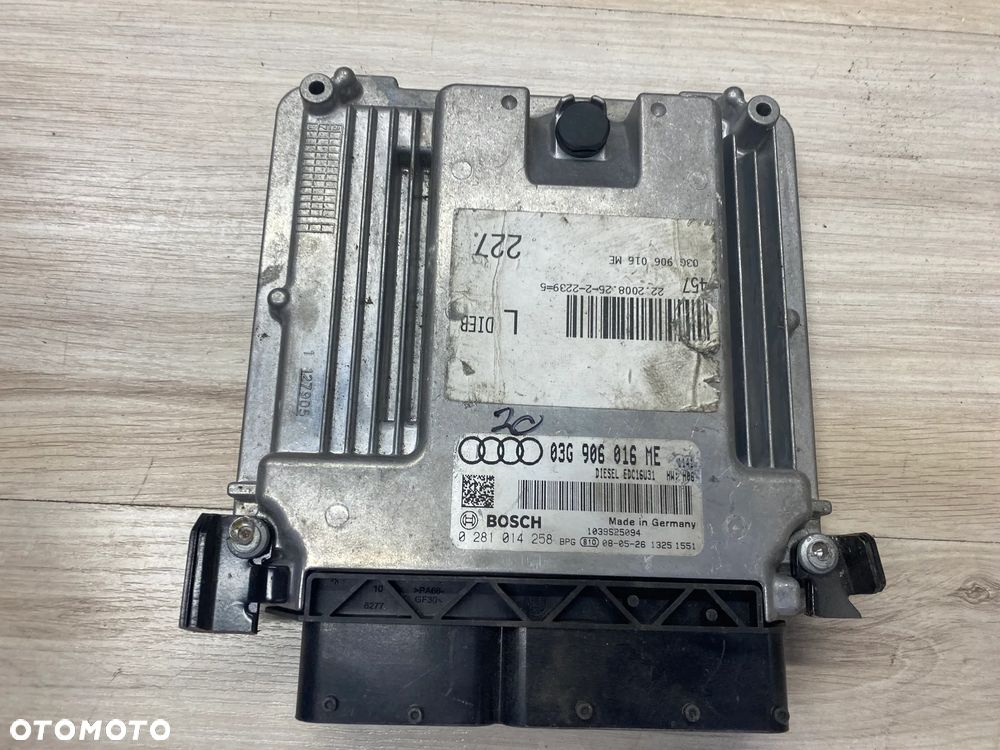 KOMPUTER STEROWNIK SILNIKA ECU AUDI A6 C6 03G906016ME 0281014258 - 1