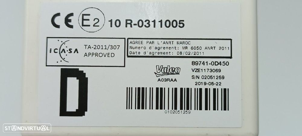 MÓDULO ELETRÓNICO TOYOTA YARIS HYBRID ACTIVE - 4