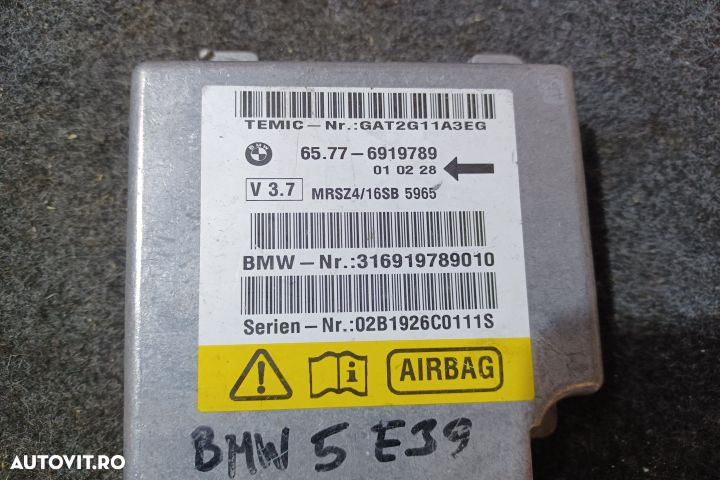 Calculator airbag 6919789 MX1253 BMW Seria 5 E39 [1995 - 2000] - 4