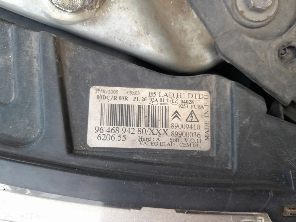 Lampa przednia prawa xenon CITROEN C4 I 04-08r. Europa 9646894280 - 3