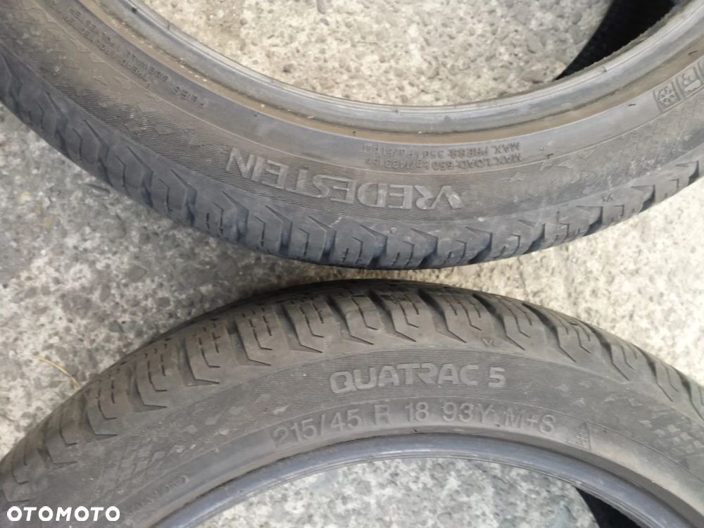 18” - VREDESTEIN - 215/45 r18 cali - Caloroczne Opony Wielosezonowe jak 225/45  QUATRAC 5 - stan BDB - GWARANCJA ! + Możliwy MONTAŻ !! - 15