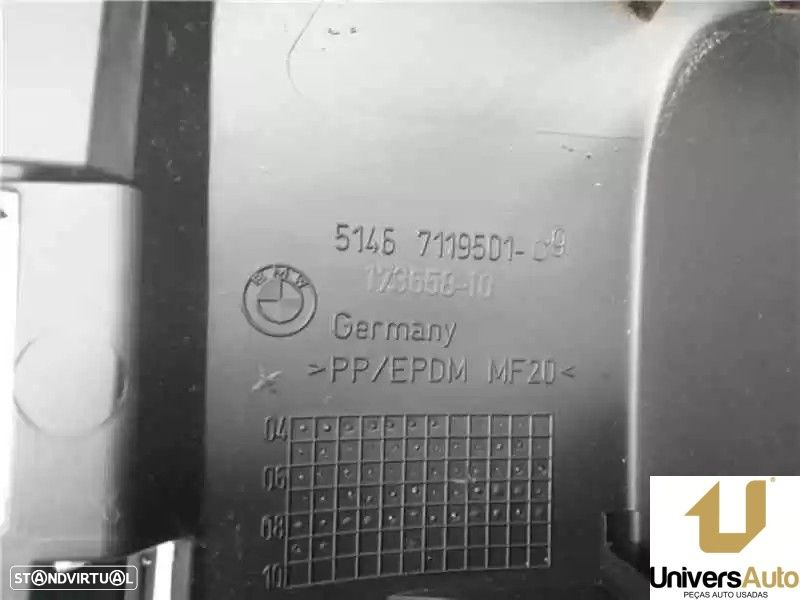APOIO ESQUERDO CHAPELEIRA MALA BMW 1 2004 -51467119501 - 3