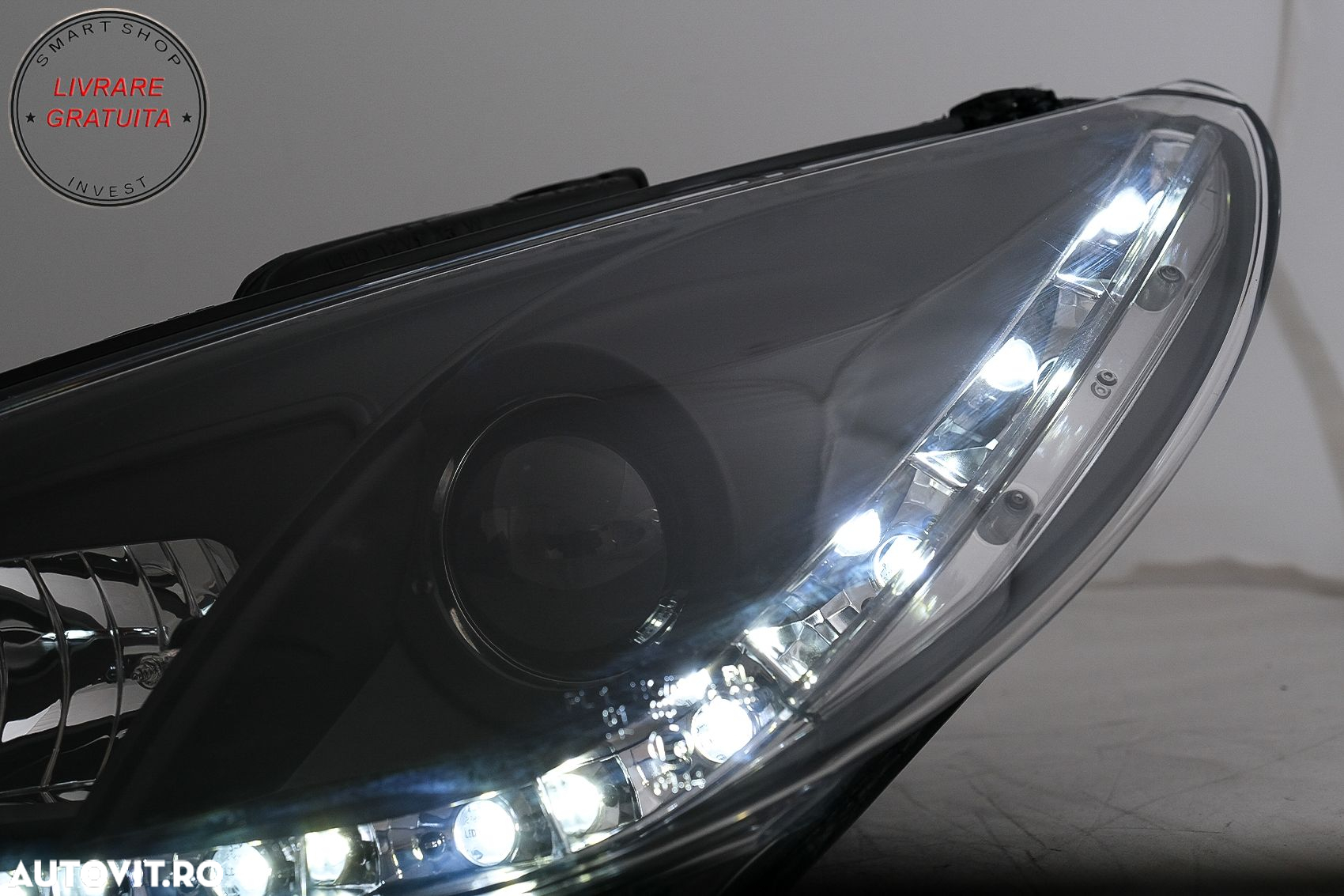 Faruri LED DRL Peugeot 207 (05.2006-06.2012) Negru- livrare gratuita - 7