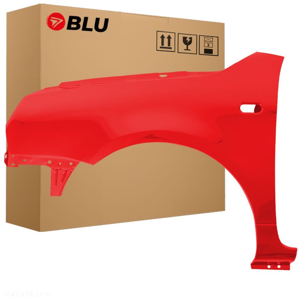 BLU Błotnik Volkswagen VW LUPO LP3G Lewy Przód Czerwony 1998-2005 FlashRot - 1