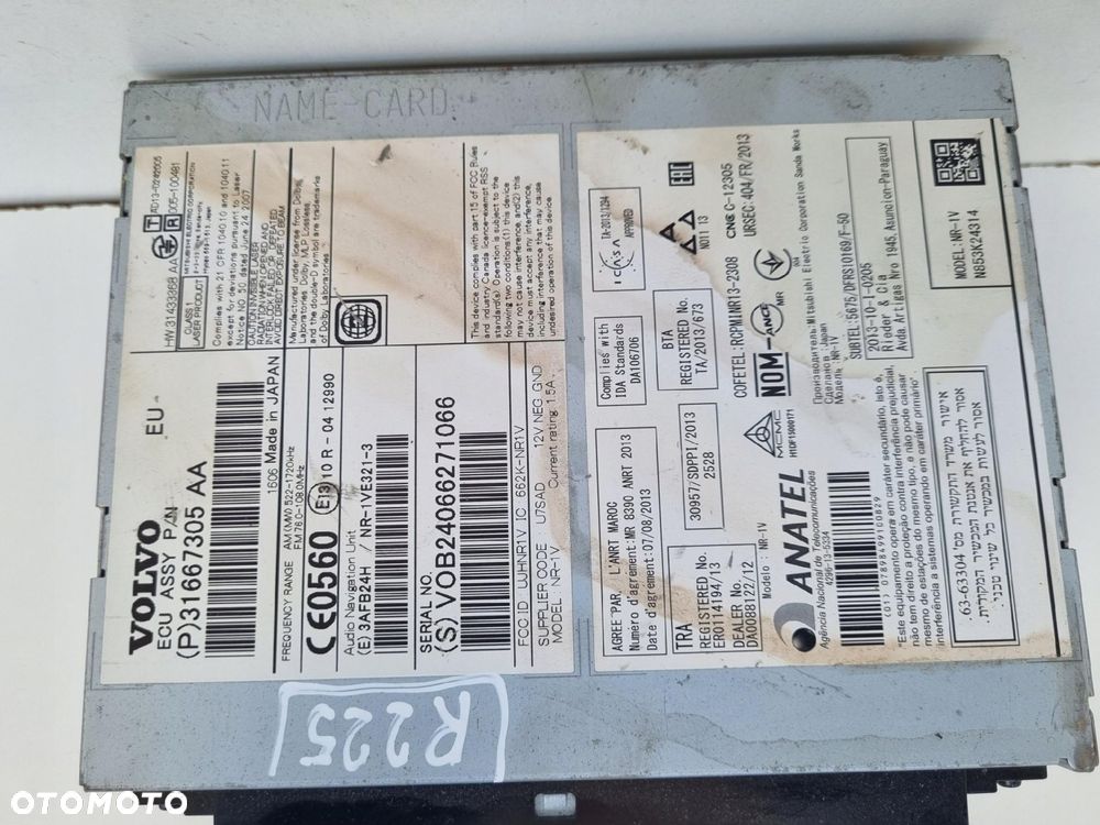 Volvo V40 II V60 S60 II CZYTNIK PŁYT CD radio nawigacja 31667305AA 31667305 - 3