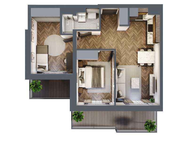 Mieszkanie, 50.30m², 3 pokoje, 5 piętro, C-KLF16-LM22, Nowe Horyzonty