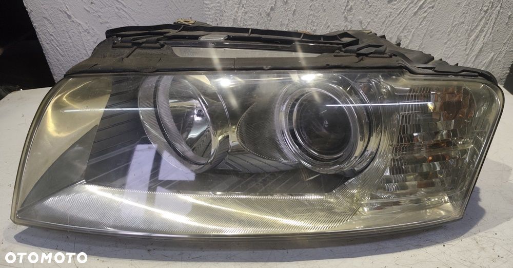 AUDI A8 D3 03r LAMPA BI-XENON LEWY PRZÓD EUROPA KOMPLETNA BEZ DOŚWIETLENIA - 1