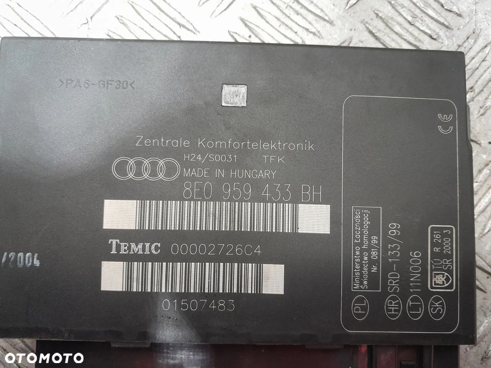 AUDI A4 B6 B7 B8 MODUŁ KOMFORTU 8E0959433BH - 4