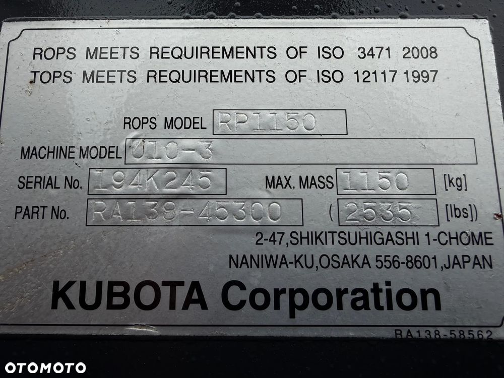 Kubota U10 Minikoparka 1.1tony z Norwegii IGŁA! Rozsuwane podwozie hydraulicznie! Zero śladów zużycia. Z Gospodarstwa Norweskiego! 2020rok  840 MTG ! Mocna Maszyna! Silnik Kubota 3 cylindry.  Serwisowana w DEKRA BMWT. Okazja - 9