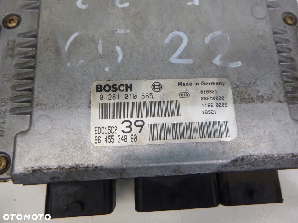 Citroen C5 2,2 HDI sterownik 0281010885 - 2