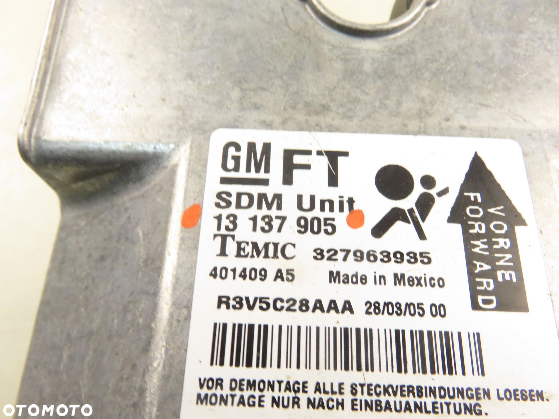 MODUŁ AIRBAG OPEL ASTRA III H GTC (L08) 13137905 - 6