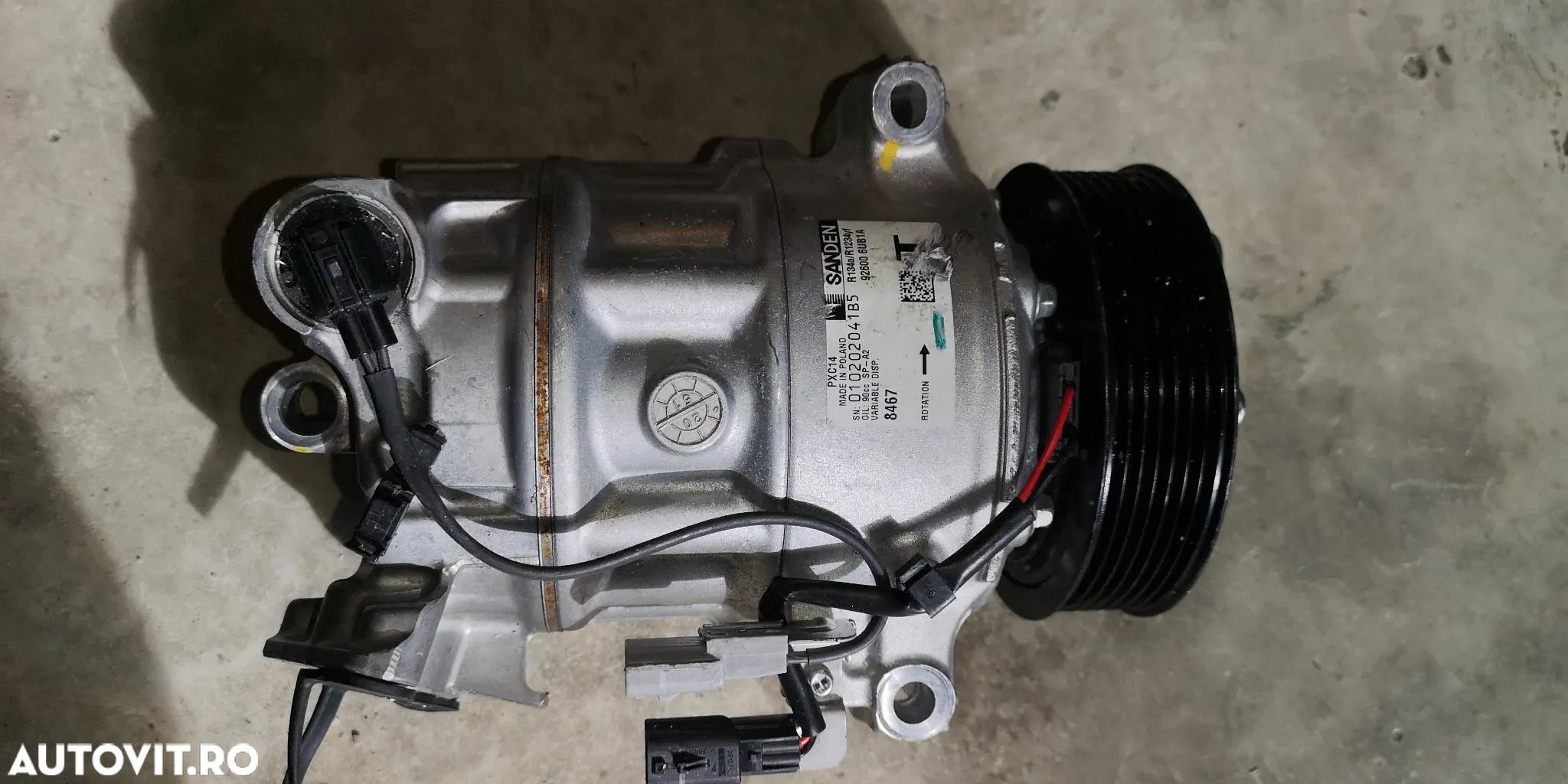 Compresor Ac Nissan Renault 2021 Juke Qashqai, Renault Capture Kangoo 92600AU000 92600AU010 92600AU01A 92600AU01B - 2