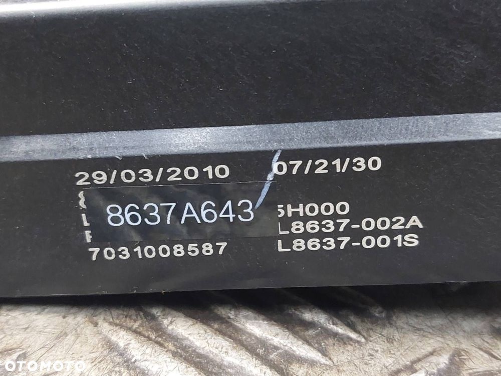 ZESTAW STARTOWY OUTLANDER II 2.0 16V 1860B526 E6T78176 8637A643 - 4