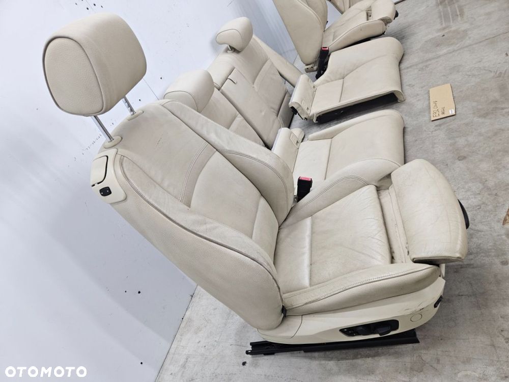 Fotele BMW E92 Coupe 04-12r. M-pakiet Sportseast kanapa tylna ANGLIK KOMPLET skóra beżowa CREMEBEIGE - 4