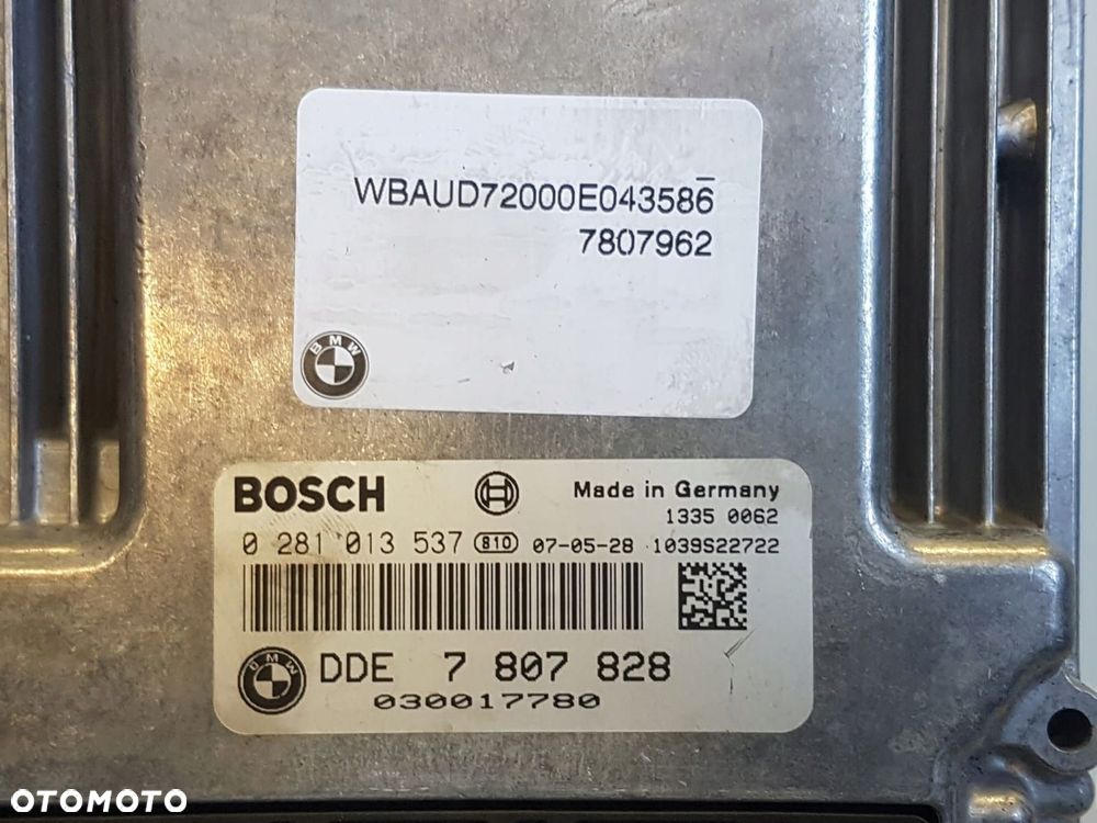 BMW 1 E87 KOMPUTER STEROWNIK SILNIKA DDE7807828 0281013537 - 7