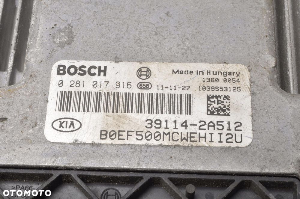 KIA CEED I 1.6 CRDI STEROWNIK SILNIKA 39114-2A512 - 2
