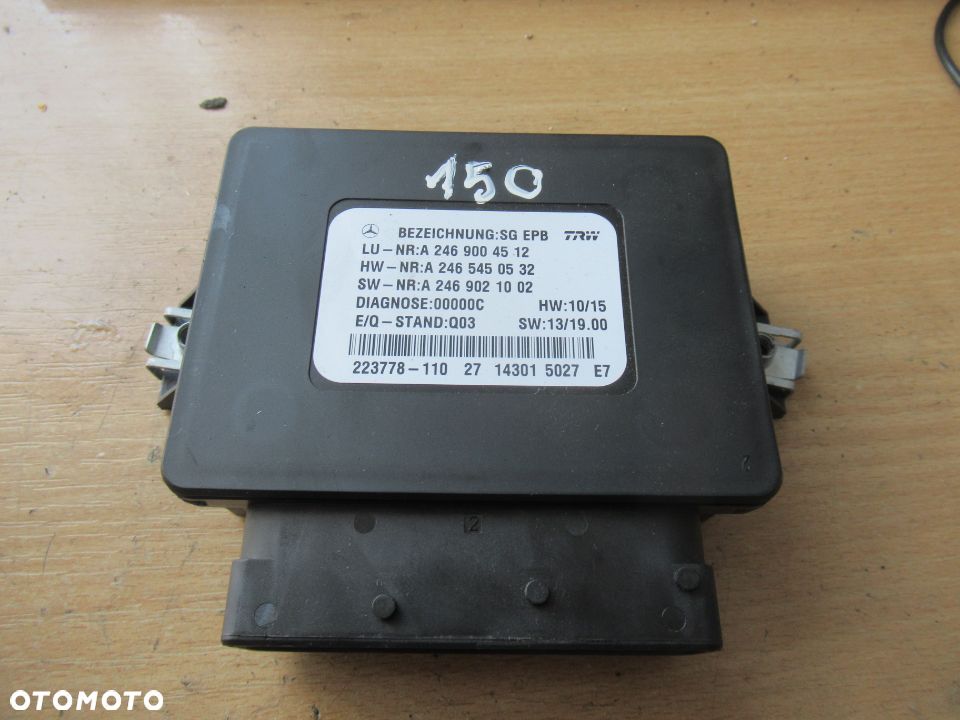 MERCEDES W176 MODUŁ HAMULCA RĘCZNEGO A2469004512