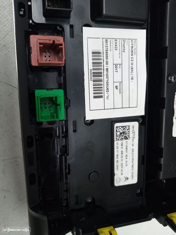 Display / ecrã de informações CITROËN C3 III (SX) - 3