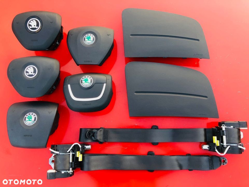 SKODA PRAKTIK AIRBAG AIR BAG SRS PODUSZKI POWIETRZNE ROOMSTER FABIA 2 II PASY BEZPIECZEŃSTWA Raz2 !! - 1
