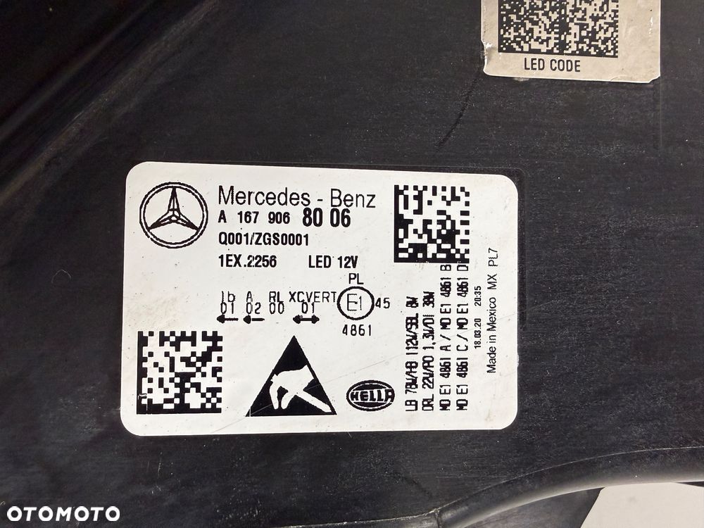 Lampa przednia prawa Mercedes-Benz GLS X167 A167 W167 A1679068006 - 3