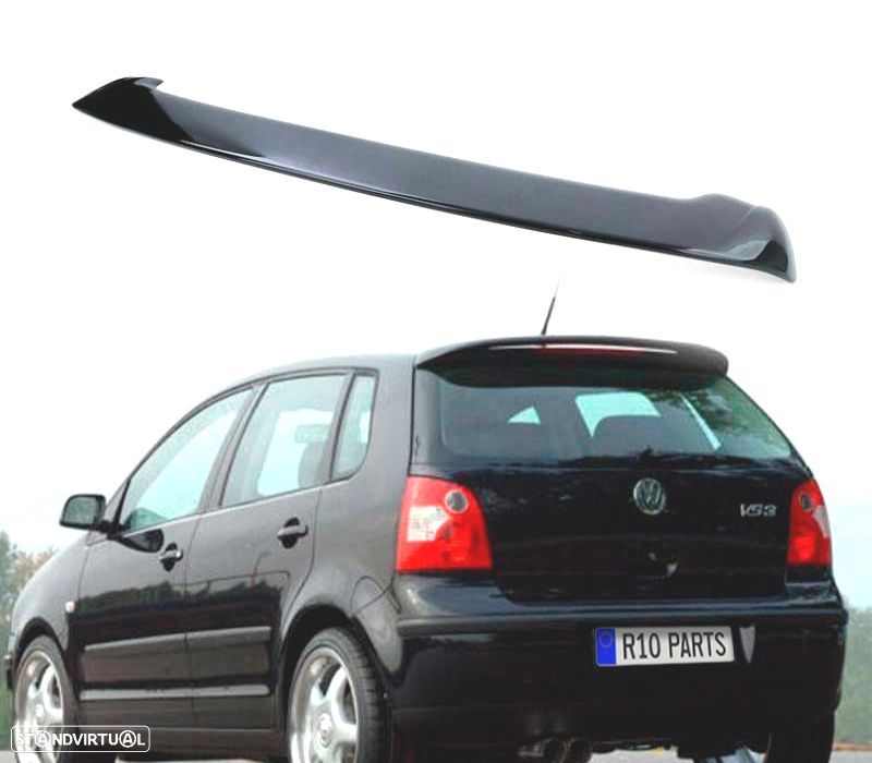 AILERON SPOILER VOLKSWAGEN VW POLO MK4 01-09 ABS PRETO BRILHANTE - 1