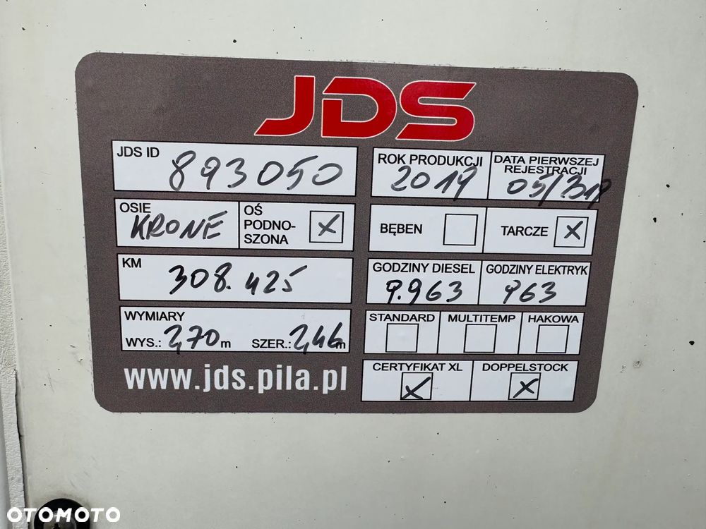 Krone Doppelstock ,Carrier Vector HE19, wys. 2,70m, ŚCIANA 7 cm - 36