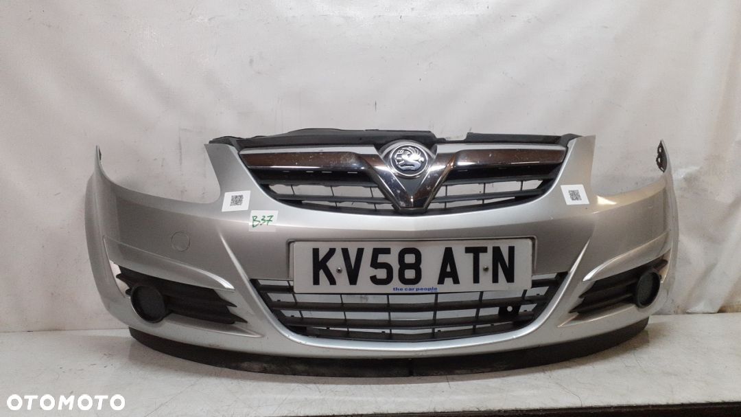 ^ ZDERZAK PRZÓD PRZEDNI OPEL CORSA D KOD KOLOR Z157 SREBRNY - 1