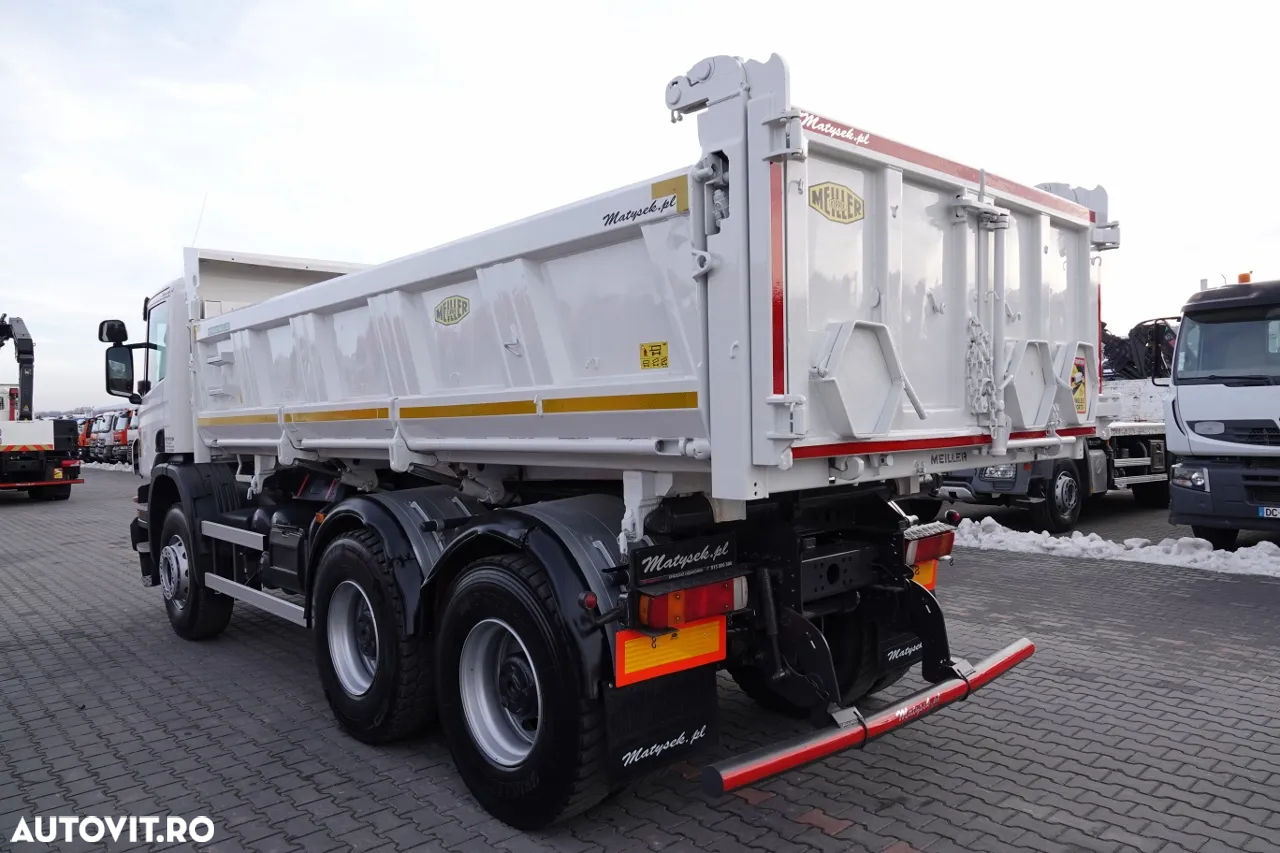 Scania P 340 / 6x4 / BASCULANTE / HYDROBURTA / BORDMATIC / MEILLER KIPER / MANUAL / 2010 - 10