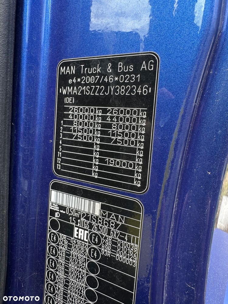 MAN TGS 26.500  6X2 POD ZABUDOWE - 12
