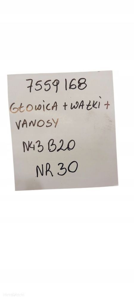 Bmw E87 E90 E60 E81 Kompletna Głowica Z Wałkami Vanos N43B20A 7559168 Nr 30 - 9
