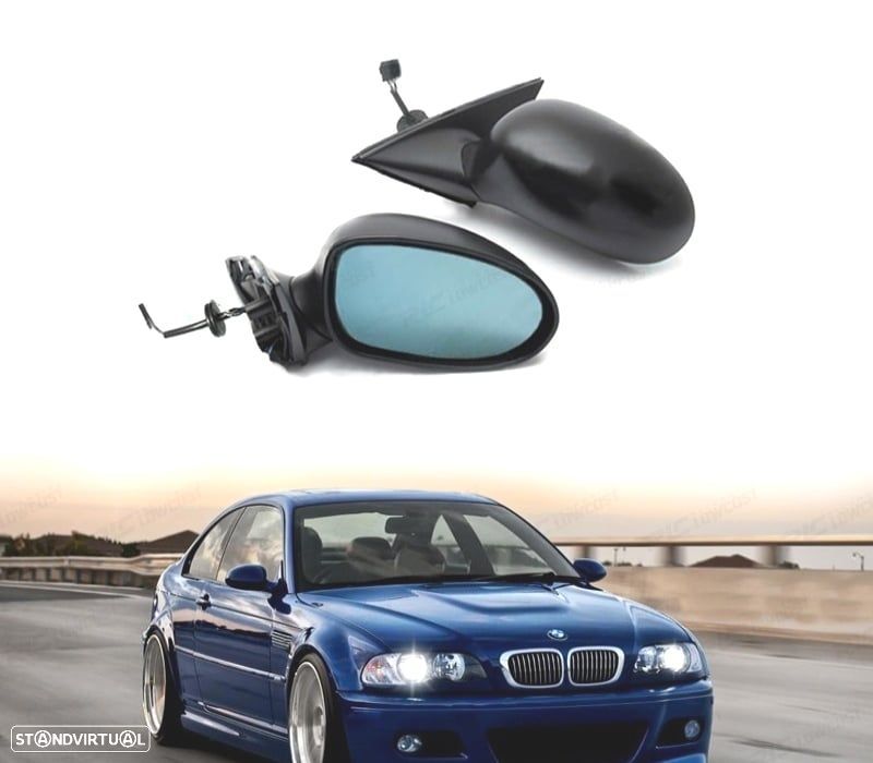 ESPELHOS RETROVISORES ELÉTRICOS BMW E46 99-06 COUPE 6 PINOS LOOK M3 - 1