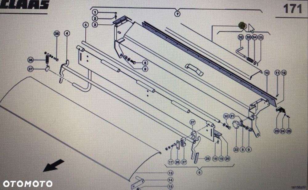 CLAAS 00 0736 584 0/Claas Lexion osłona /Claas Lexion 580 560-540 460-440 770-760 670-640 - 1