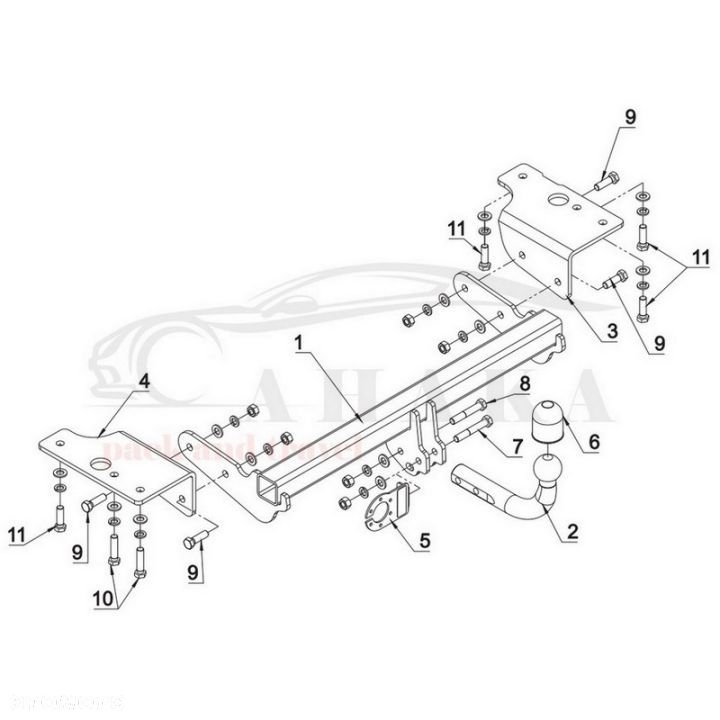 Hak Holowniczy Odkręcany Do Toyota Auris E18 Hatchback 2013-2015 - 5