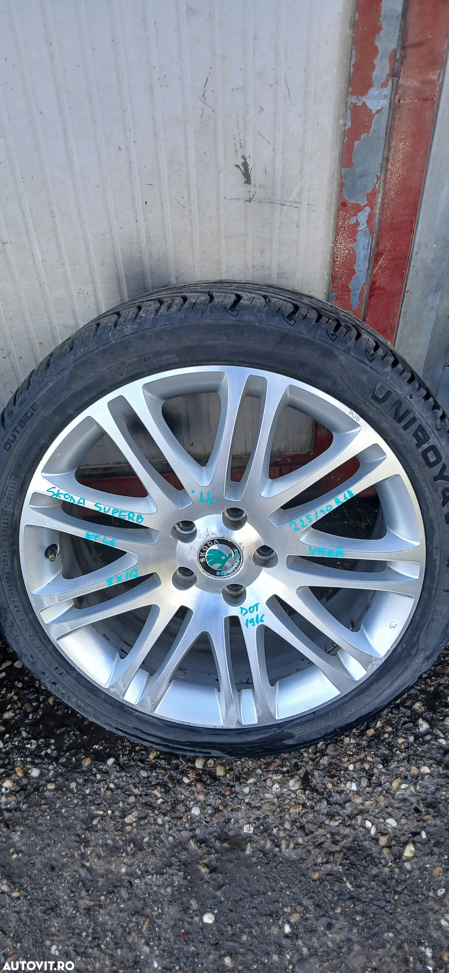 Jante aluminiu Skoda Superb 225/40R18 2012 - 10