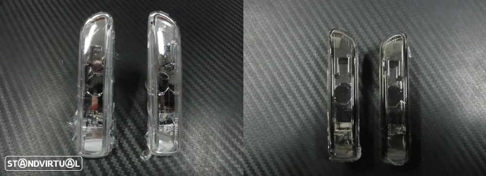 Piscas, Farolins Laterais + lâmpadas cromadas para BMW E46 98-01, E46 COUPE / CABRIO 98-06, E46 COMPAC fundo preto ou em cristal. - 1