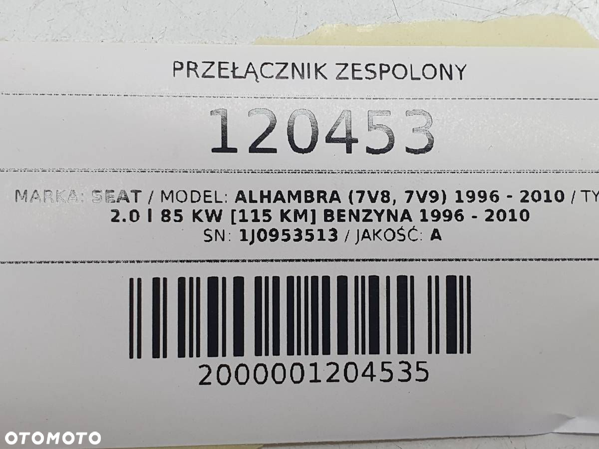 PRZEŁĄCZNIK ZESPOLONY TAŚMA MANETKI SEAT ALHAMBRA I 4B0953503H 1J0953513 - 9